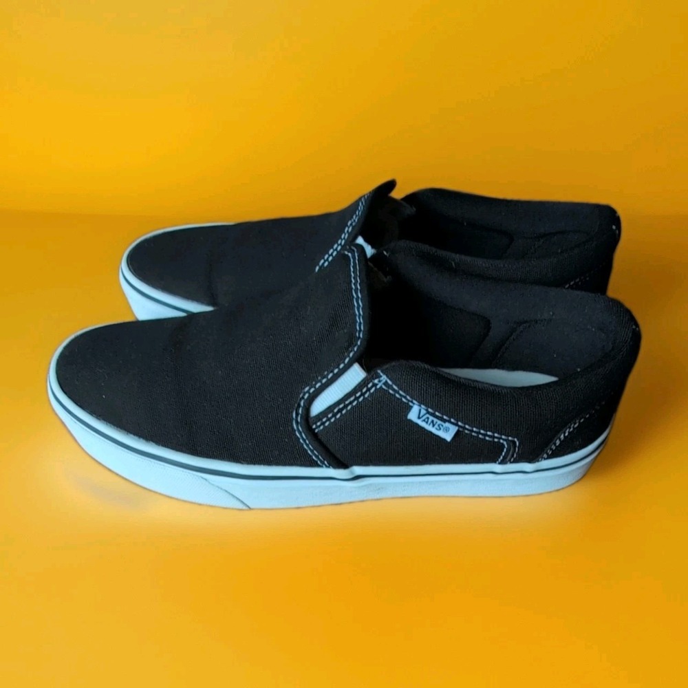 VANS Skate Slip-On Men's Size 7.5 EU 41 Black Canvas 500714 Excellent Condition
